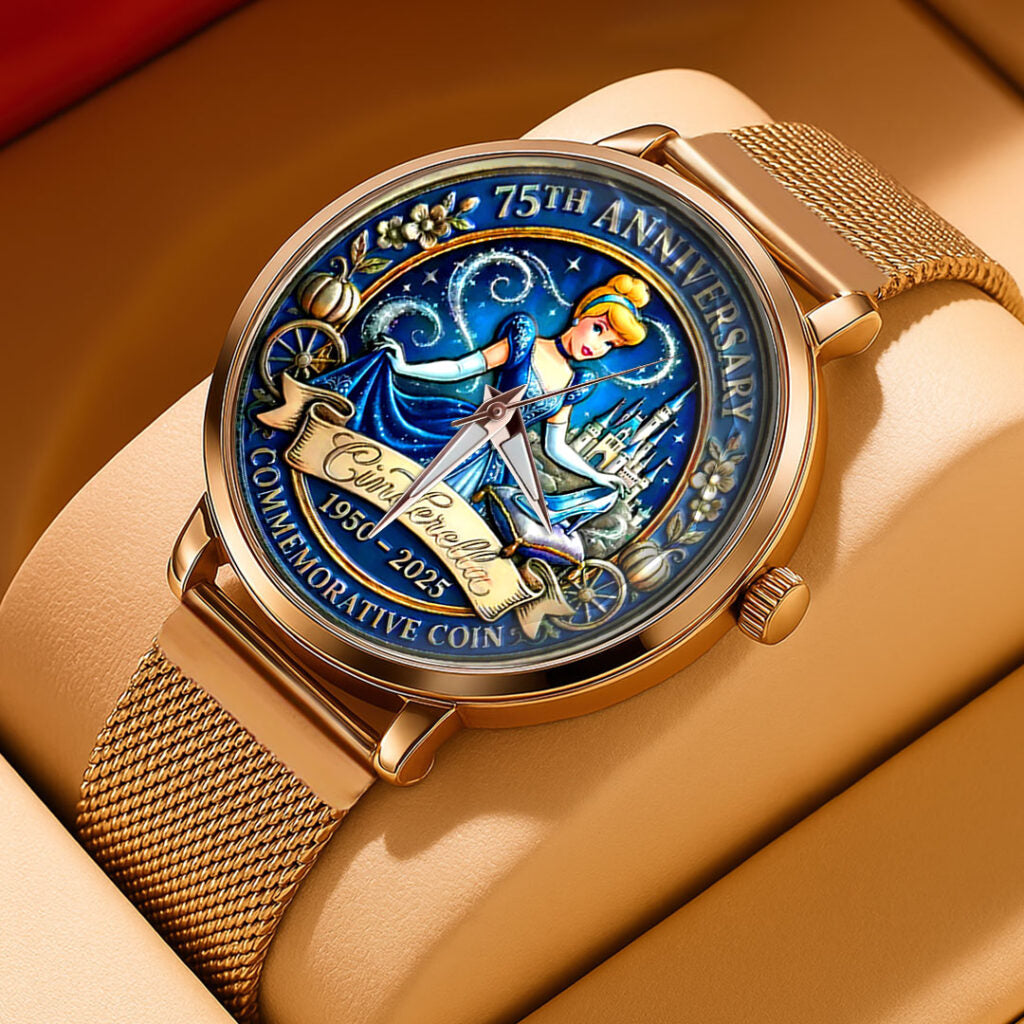 Cinderella 1950-2025 75th Anniversary Mesh Strap Quartz Watch - NGHIAVT9412