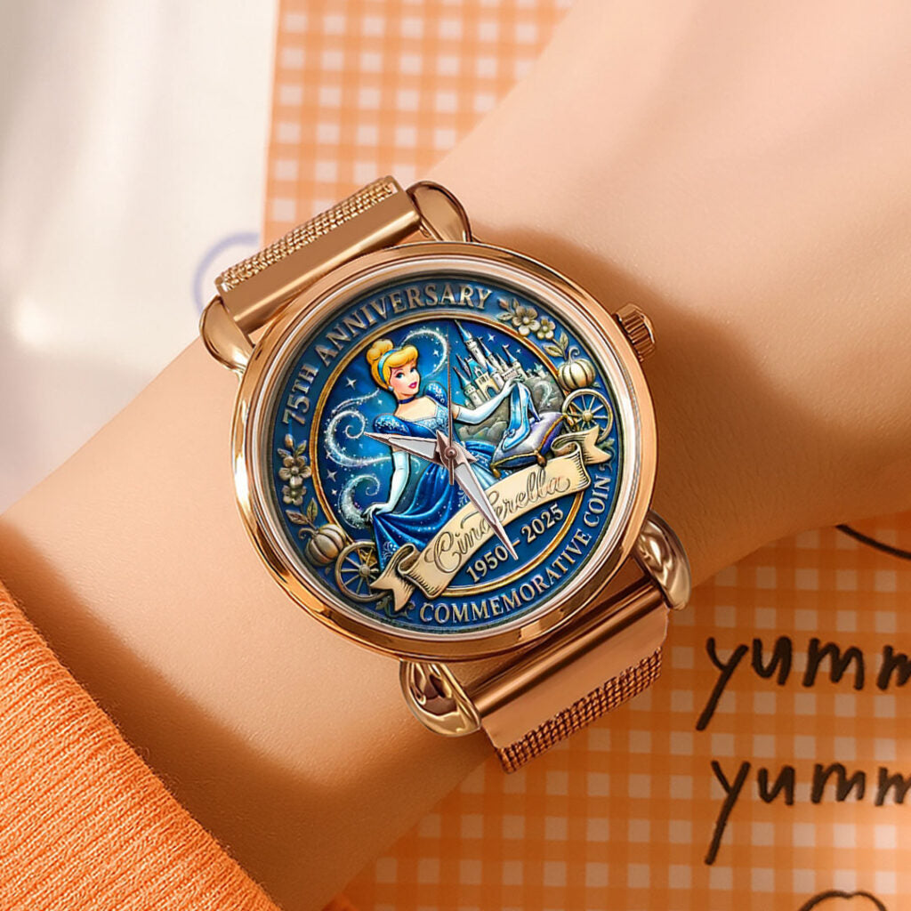 Cinderella 1950-2025 75th Anniversary Mesh Strap Quartz Watch - NGHIAVT9412