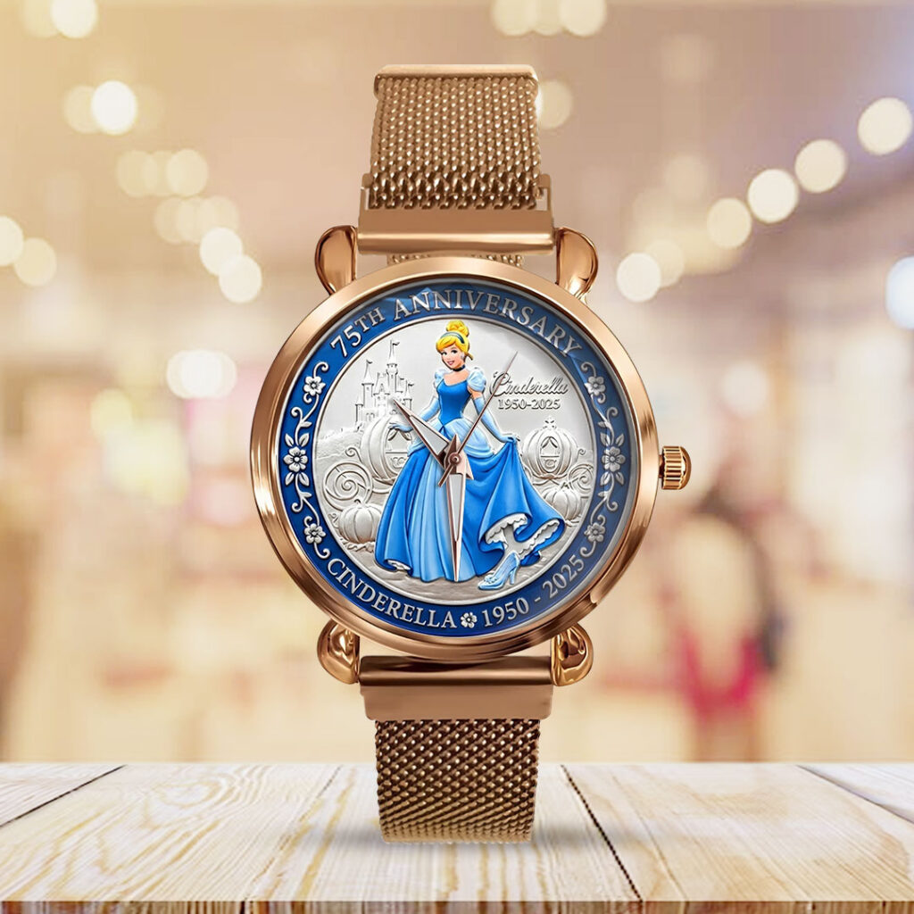Cinderella 1950-2025 75th Anniversary Mesh Strap Quartz Watch - NGHIAVT9413
