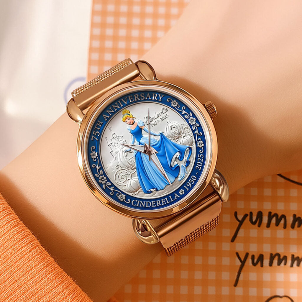 Cinderella 1950-2025 75th Anniversary Mesh Strap Quartz Watch - NGHIAVT9413