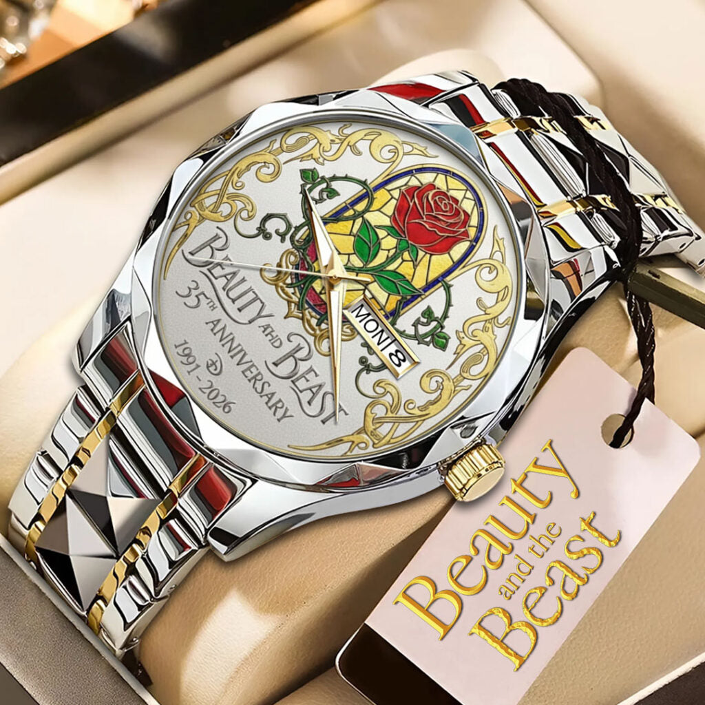 Beauty And The Beast 35th Anniversary Alloy Luxury Quartz Watch - NGHIAVT9454
