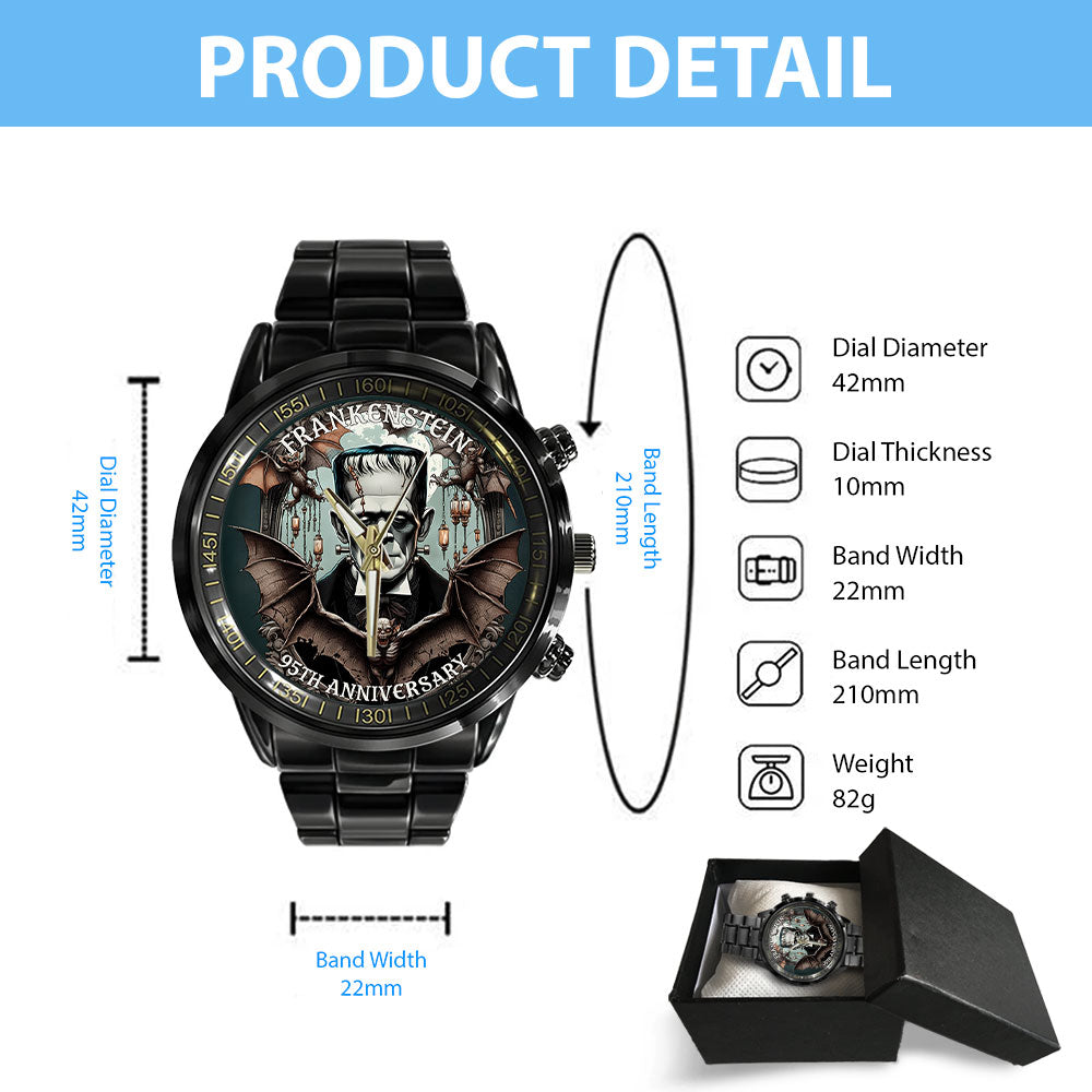 Frankenstein 95th Anniversary Black Stainless Steel Watch - NGHIAVT9482