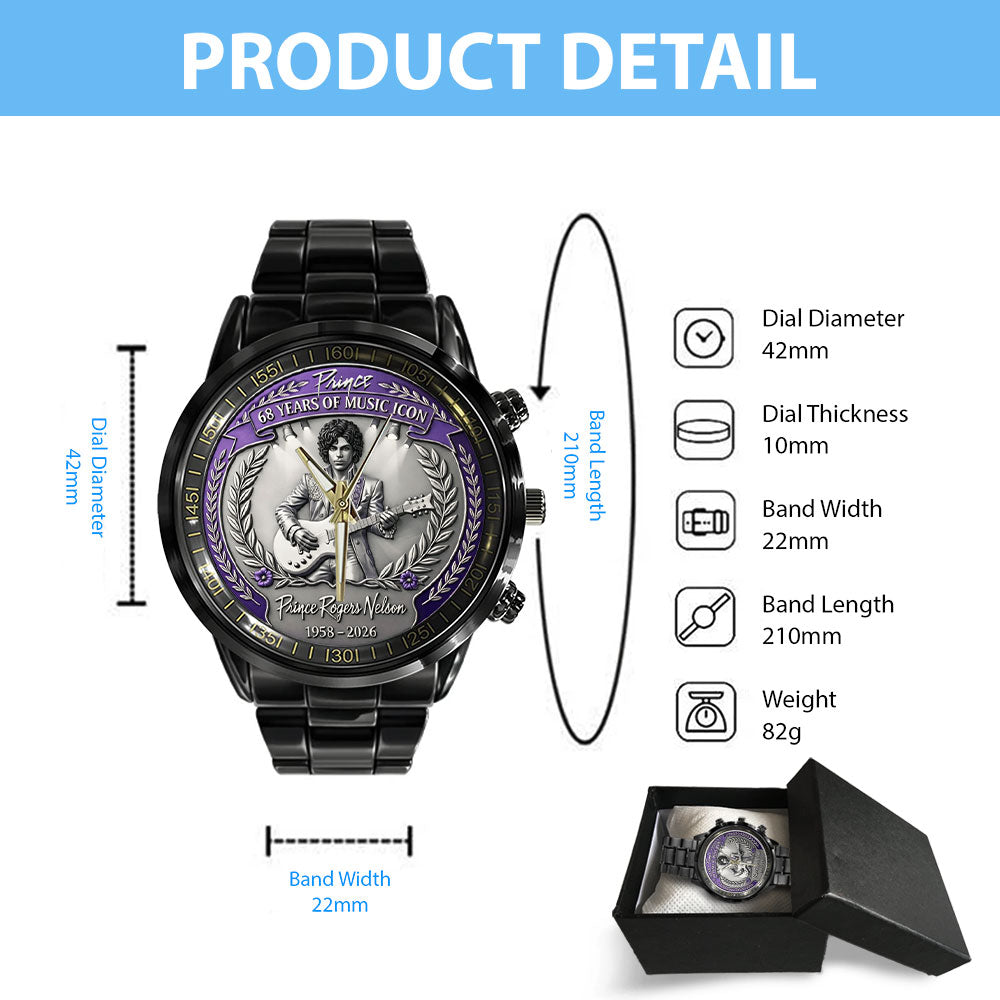 Prince Black Stainless Steel Watch - NGHIAVT9556