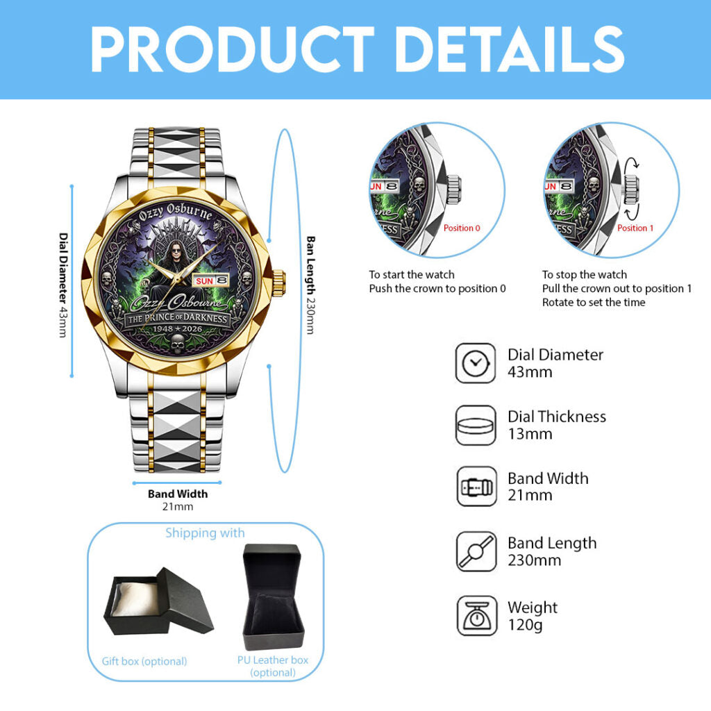Ozzy Osbourne Alloy Luxury Quartz Watch - NGHIAVT9564
