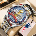 New England Patriots AFC Champions 2026 Alloy Luxury Quartz Watch - NGHIAVT9581