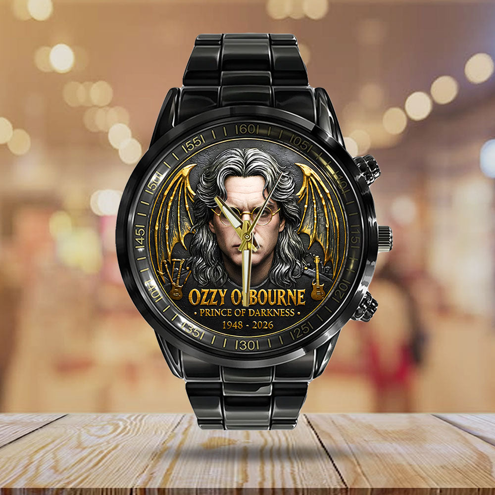 Ozzy Osbourne Black Stainless Steel Watch - NGHIAVT9622