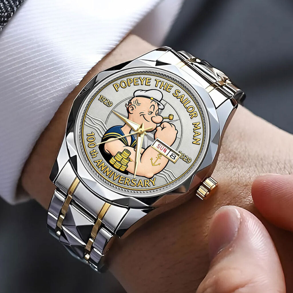 Popeye The Sailor Man 100th Anniversary Alloy Luxury Quartz Watch - NGHIAVT9671