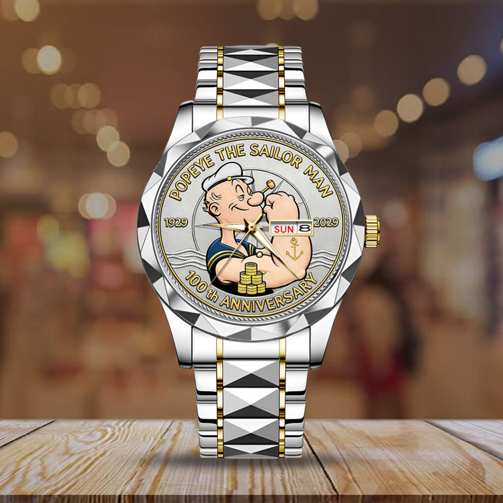 Popeye The Sailor Man 100th Anniversary Alloy Luxury Quartz Watch - NGHIAVT9671