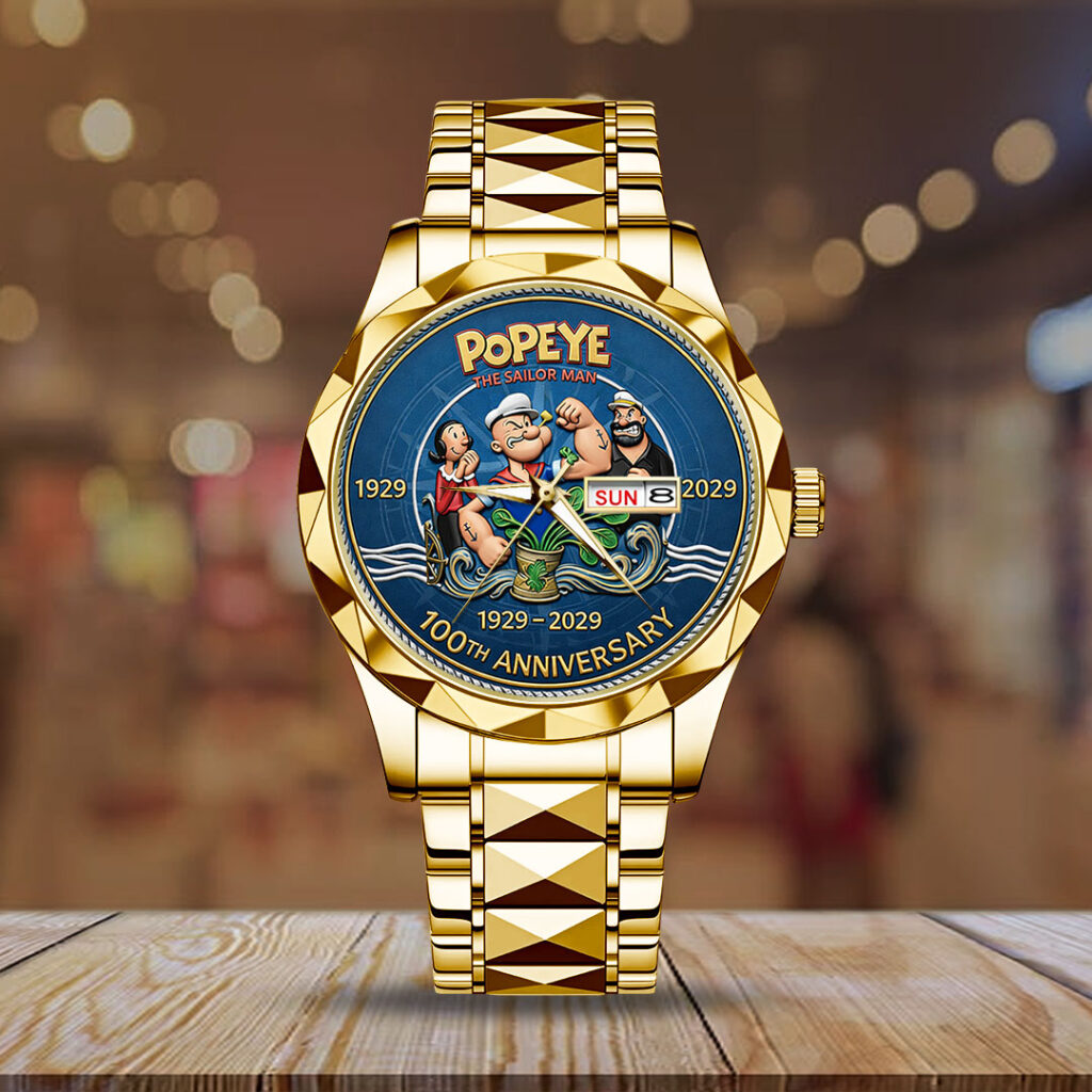 Popeye The Sailor Man 100th Anniversary Alloy Luxury Quartz Watch - NGHIAVT9672