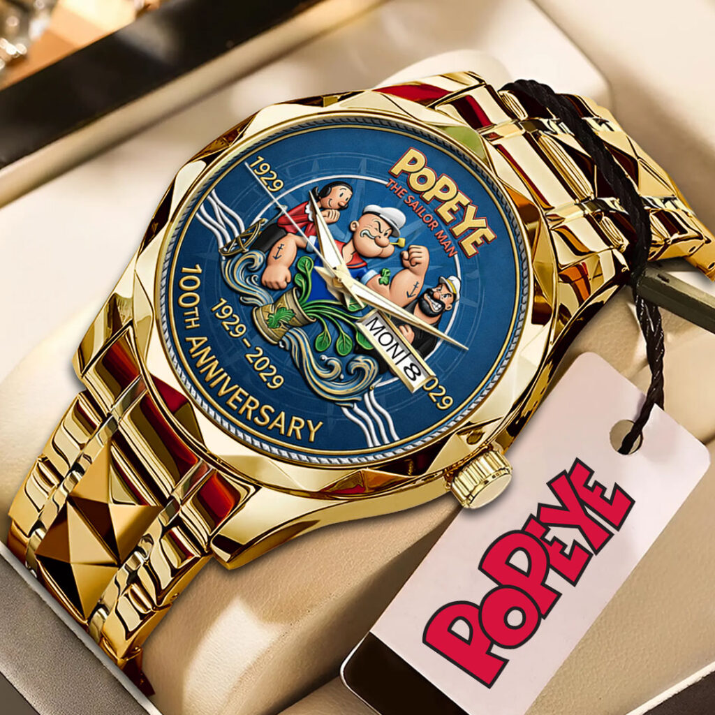 Popeye The Sailor Man 100th Anniversary Alloy Luxury Quartz Watch - NGHIAVT9672