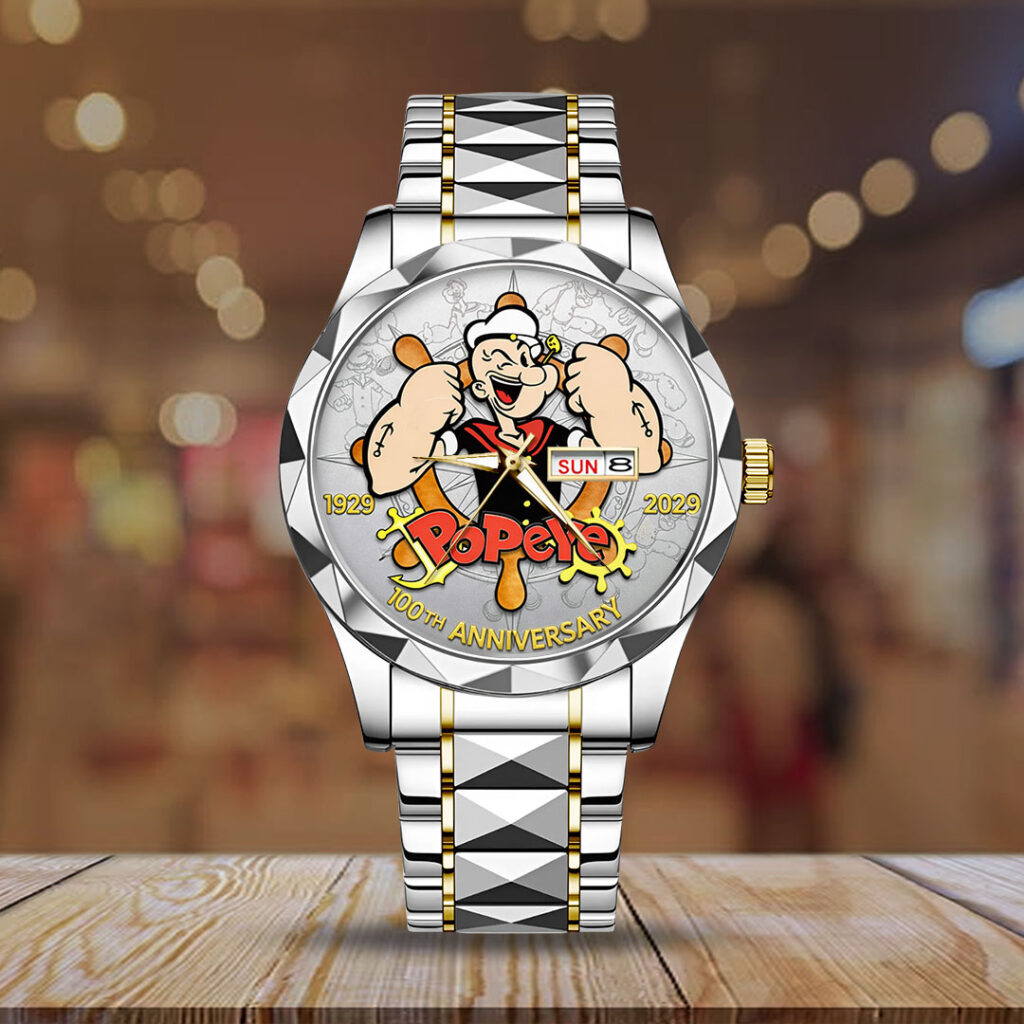 Popeye The Sailor Man 100th Anniversary Alloy Luxury Quartz Watch - NGHIAVT9674
