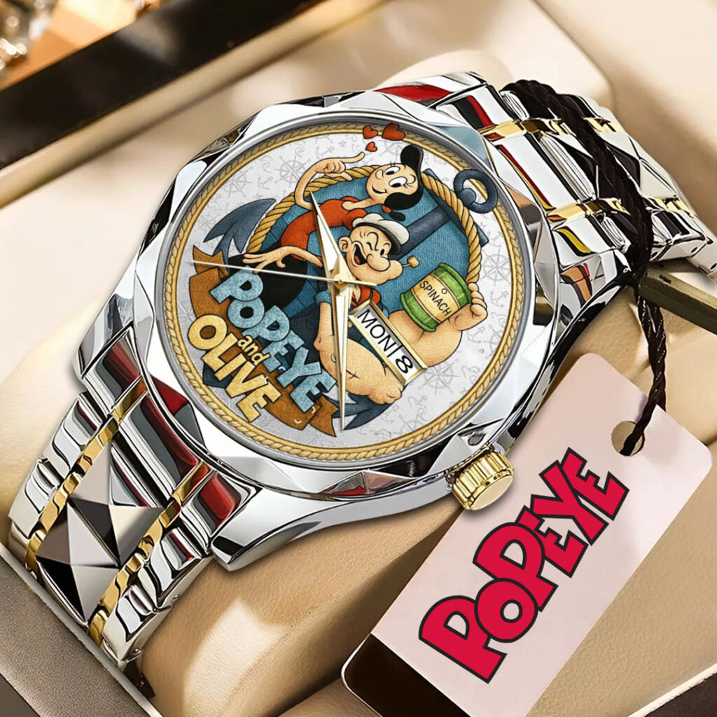 Popeye The Sailor Man 100th Anniversary Alloy Luxury Quartz Watch - NGHIAVT9675