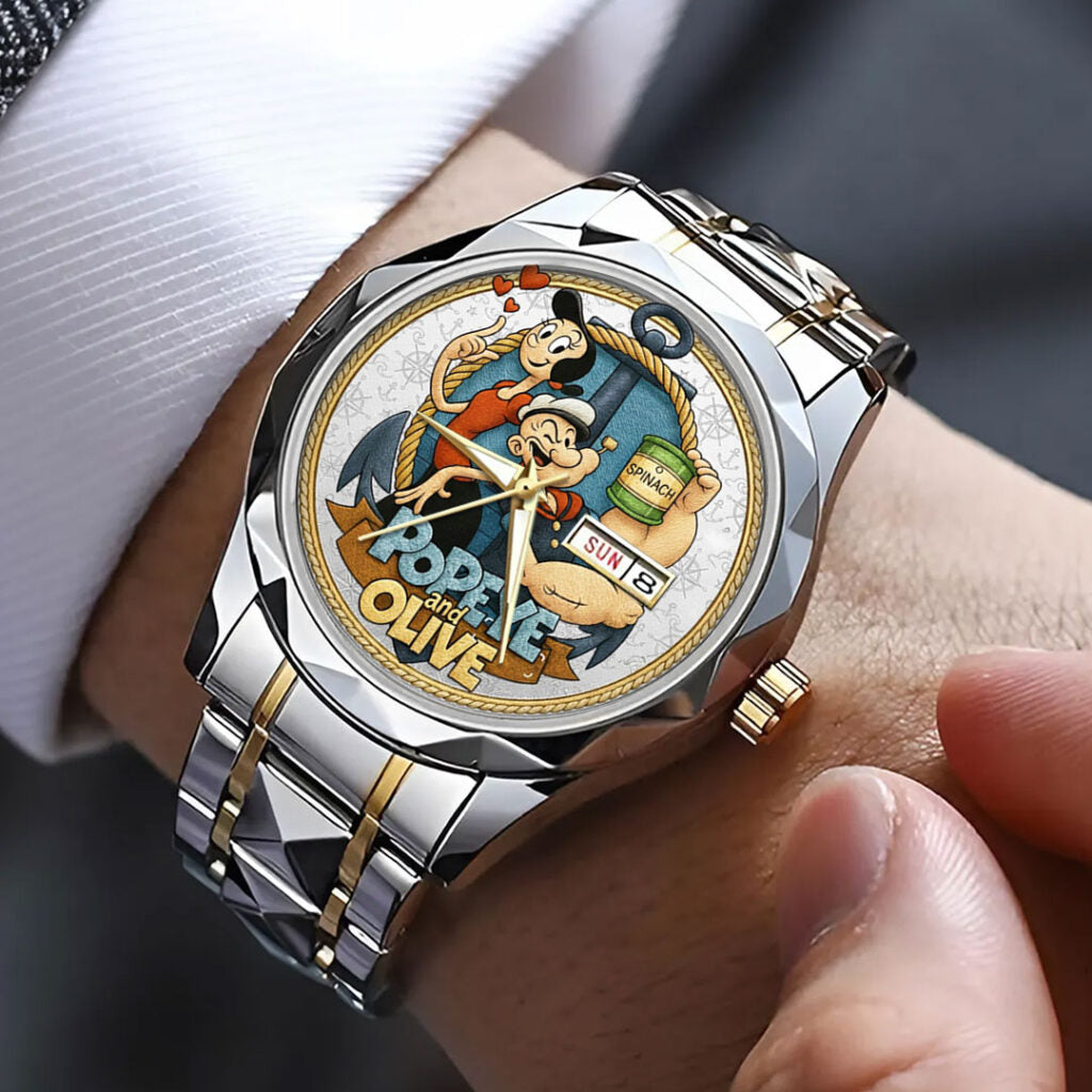 Popeye The Sailor Man 100th Anniversary Alloy Luxury Quartz Watch - NGHIAVT9675
