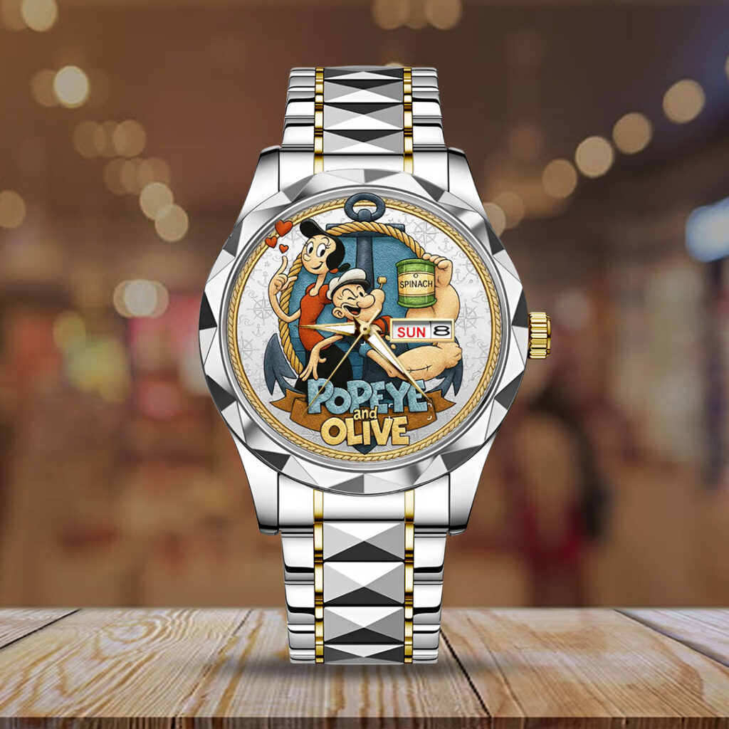 Popeye The Sailor Man 100th Anniversary Alloy Luxury Quartz Watch - NGHIAVT9675