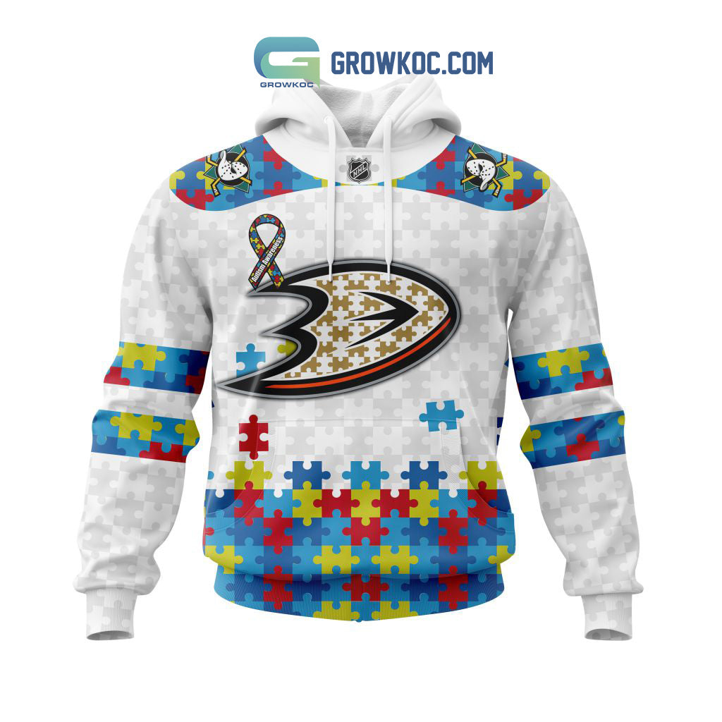 NHL Anaheim Ducks Autism Awareness Personalized Hoodie T Shirt
