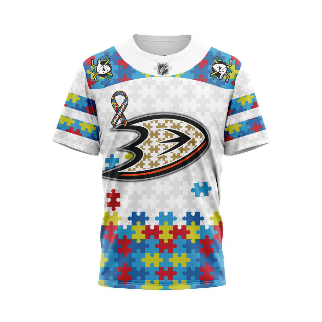 NHL Anaheim Ducks Autism Awareness Personalized Hoodie T Shirt