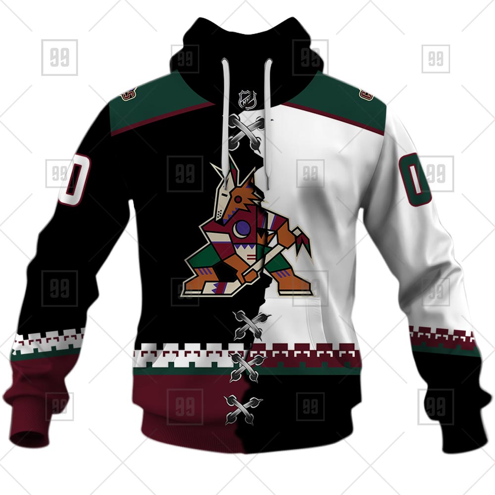 NHL Arizona Coyotes Mix Jersey Custom Personalized Hoodie T Shirt Sweatshirt