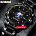 NHL Buffalo Sabres Black Fashion Watch Custom Hockey Game Time