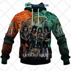 NHL Minnesota Wild Personalized Let’s Go With Kiss Band Hoodie T Shirt