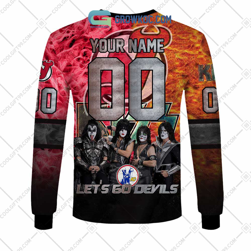 NHL New Jersey Devils Personalized Let’s Go With Kiss Band Hoodie T Shirt
