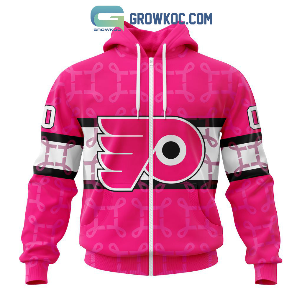 NHL Philadelphia Flyers Personalized Special Design I Pink I Can In October We Wear Pink Breast Cancer Hoodie T Shirt
