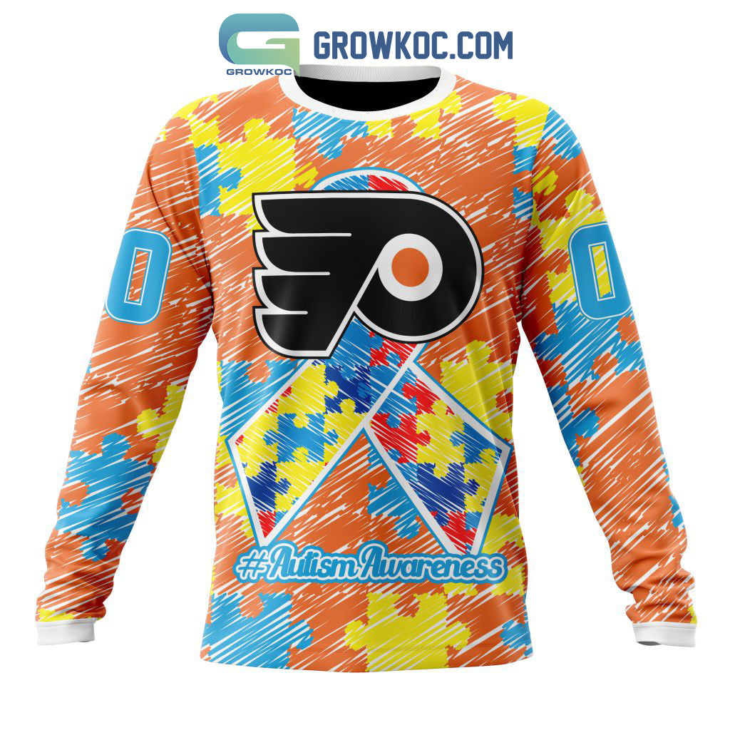NHL Philadelphia Flyers Puzzle Autism Awareness Personalized Hoodie T Shirt
