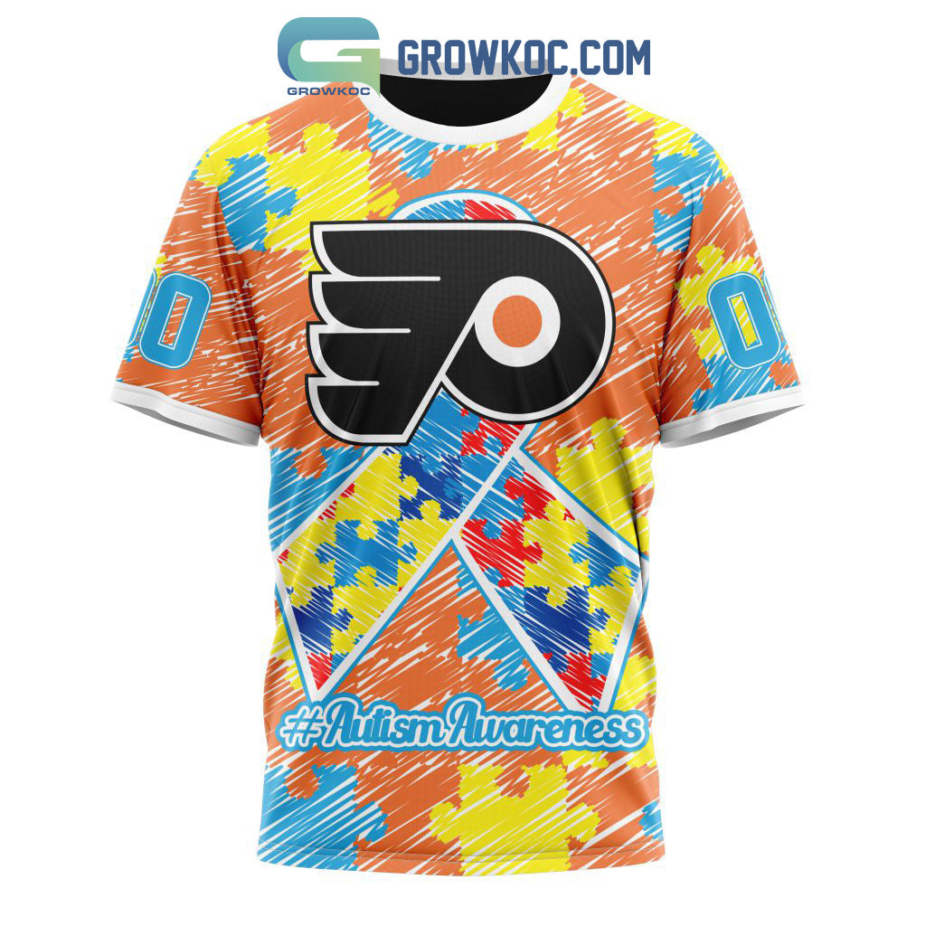 NHL Philadelphia Flyers Puzzle Autism Awareness Personalized Hoodie T Shirt