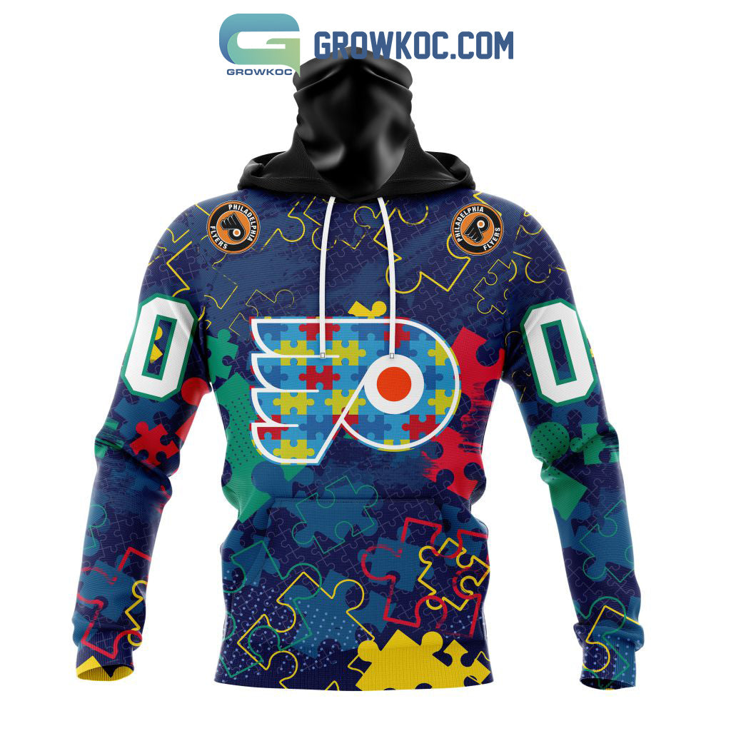 NHL Philadelphia Flyers Puzzle Fearless Against Autism Awareness Hoodie T Shirt
