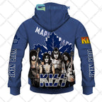 NHL Toronto Maple Leafs Personalized Collab With Kiss Band Hoodie T Shirt