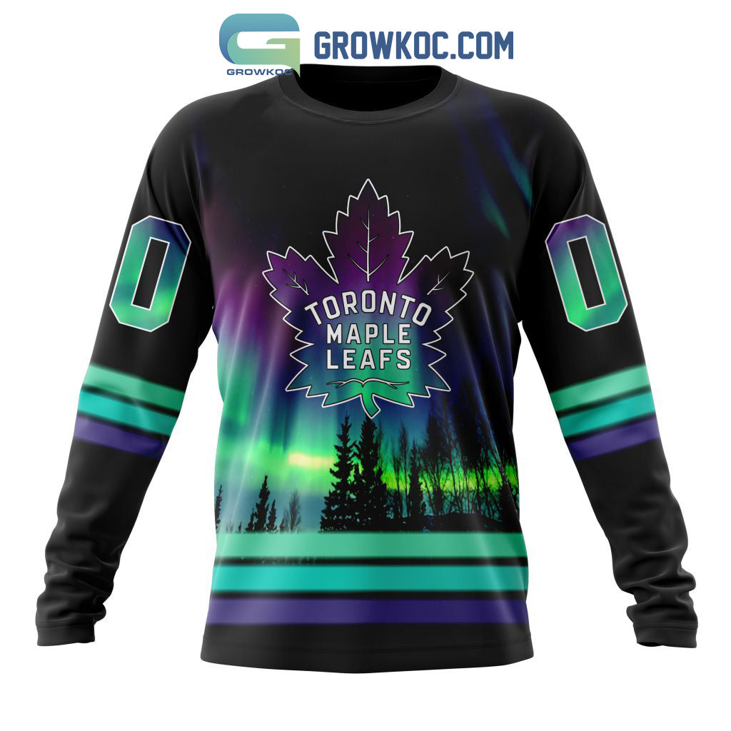 NHL Toronto Maple Leafs Personalized Special Design With Northern Lights Hoodie T Shirt