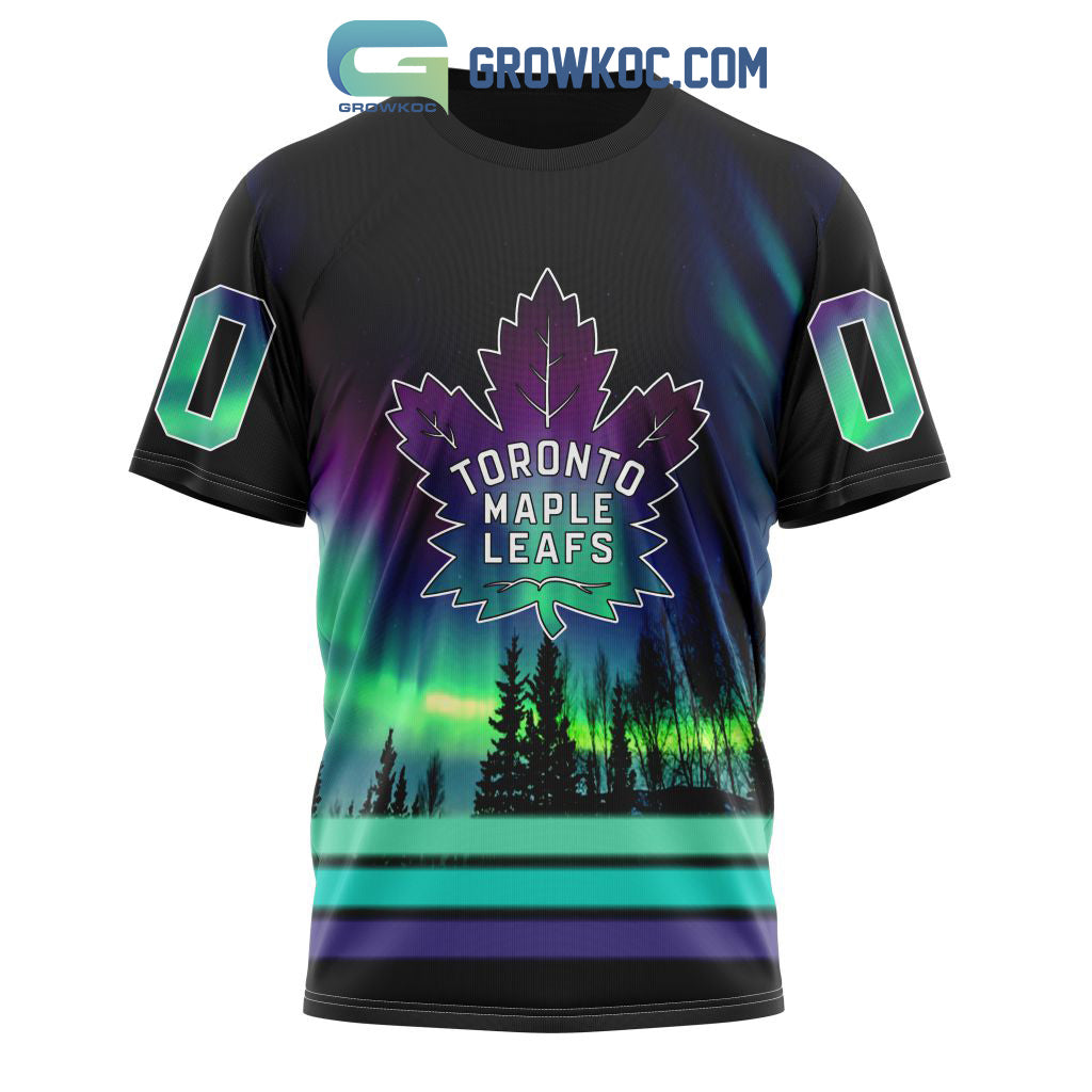 NHL Toronto Maple Leafs Personalized Special Design With Northern Lights Hoodie T Shirt