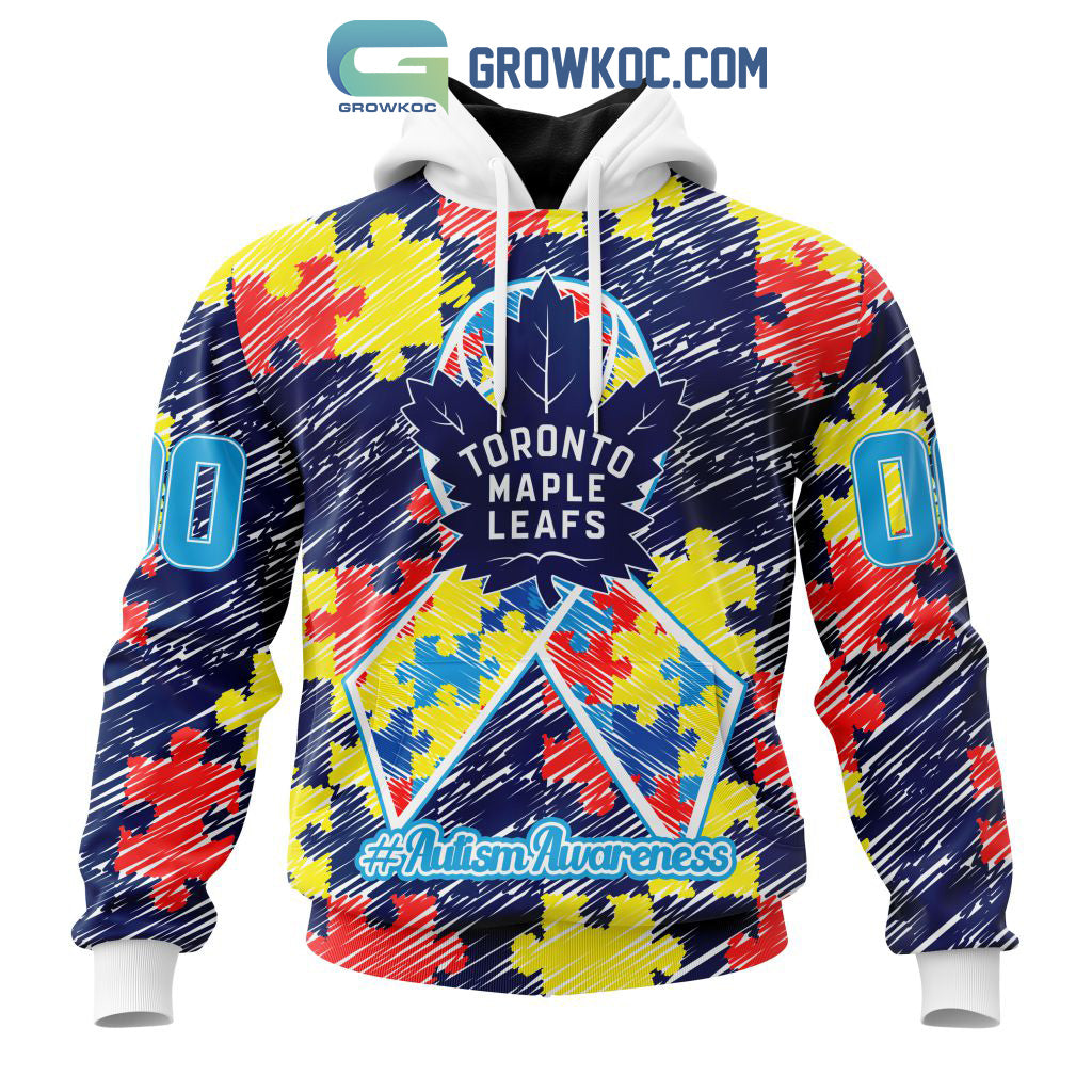 NHL Toronto Maple Leafs Puzzle Autism Awareness Personalized Hoodie T Shirt
