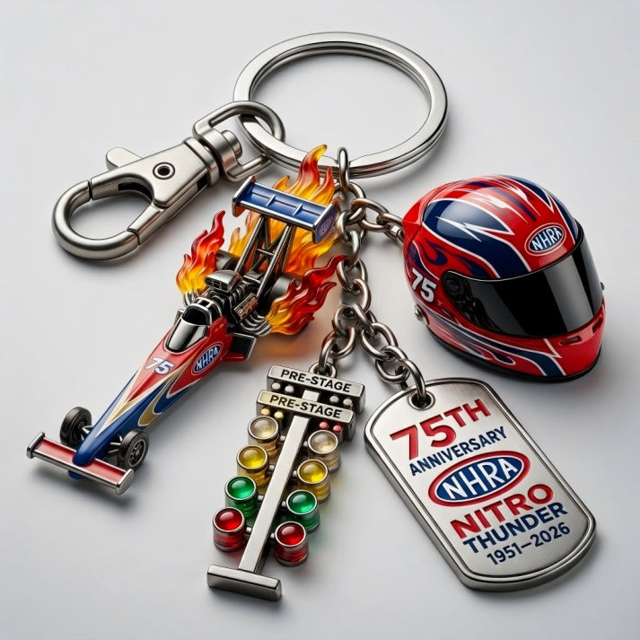 NHRA Nitro Thunder 75th Anniversary Keychain