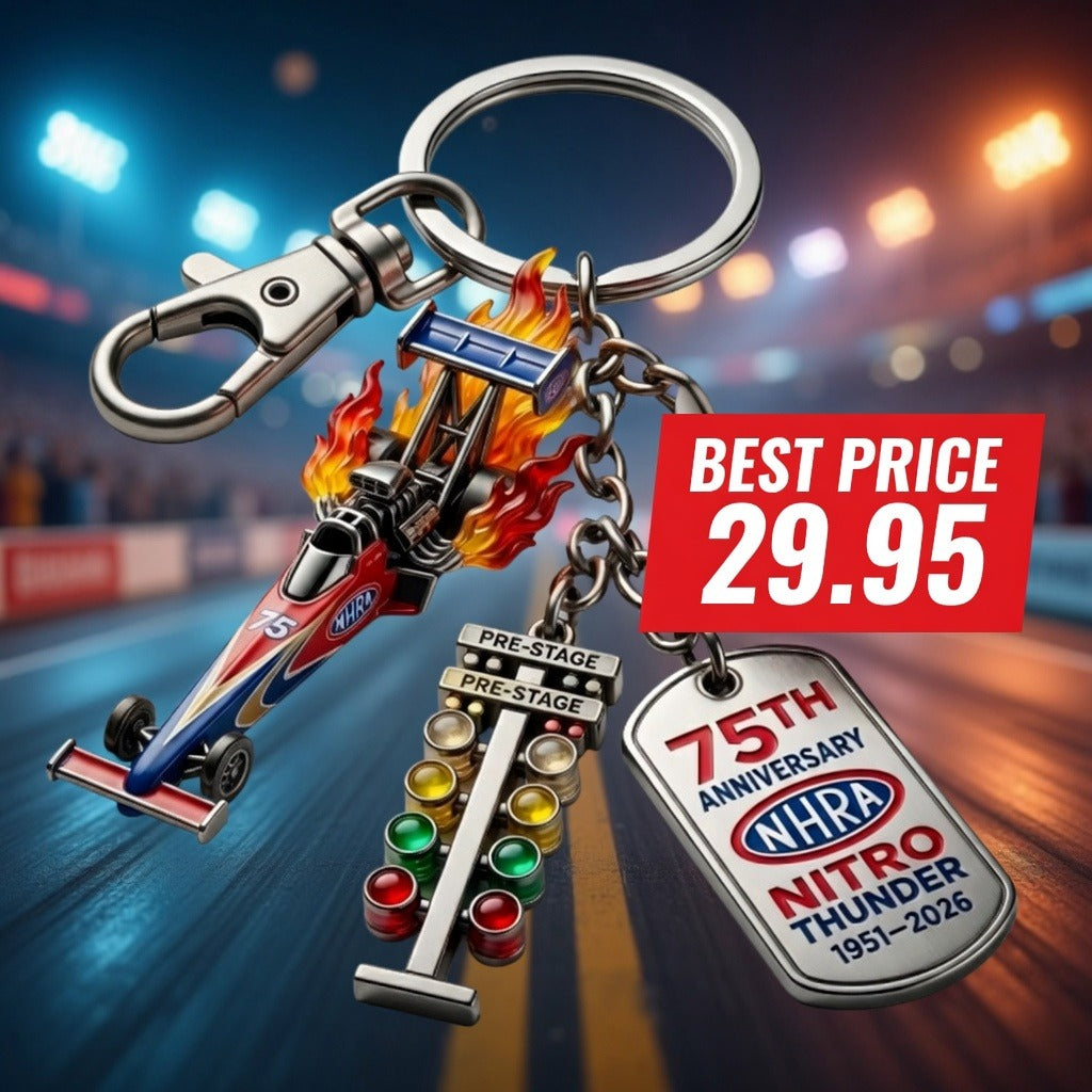 NHRA Nitro Thunder 75th Anniversary Keychain