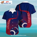 NY Giants Aloha Shirt Gradient Red Blue Football Print