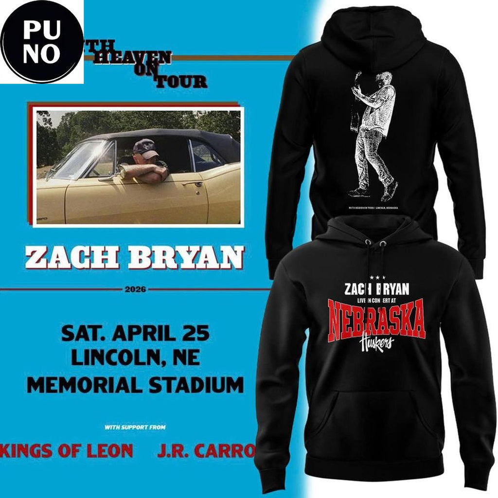 Nebraska Huskers x Zach Bryan With Heaven Tour 2026 Hoodie T-Shirt