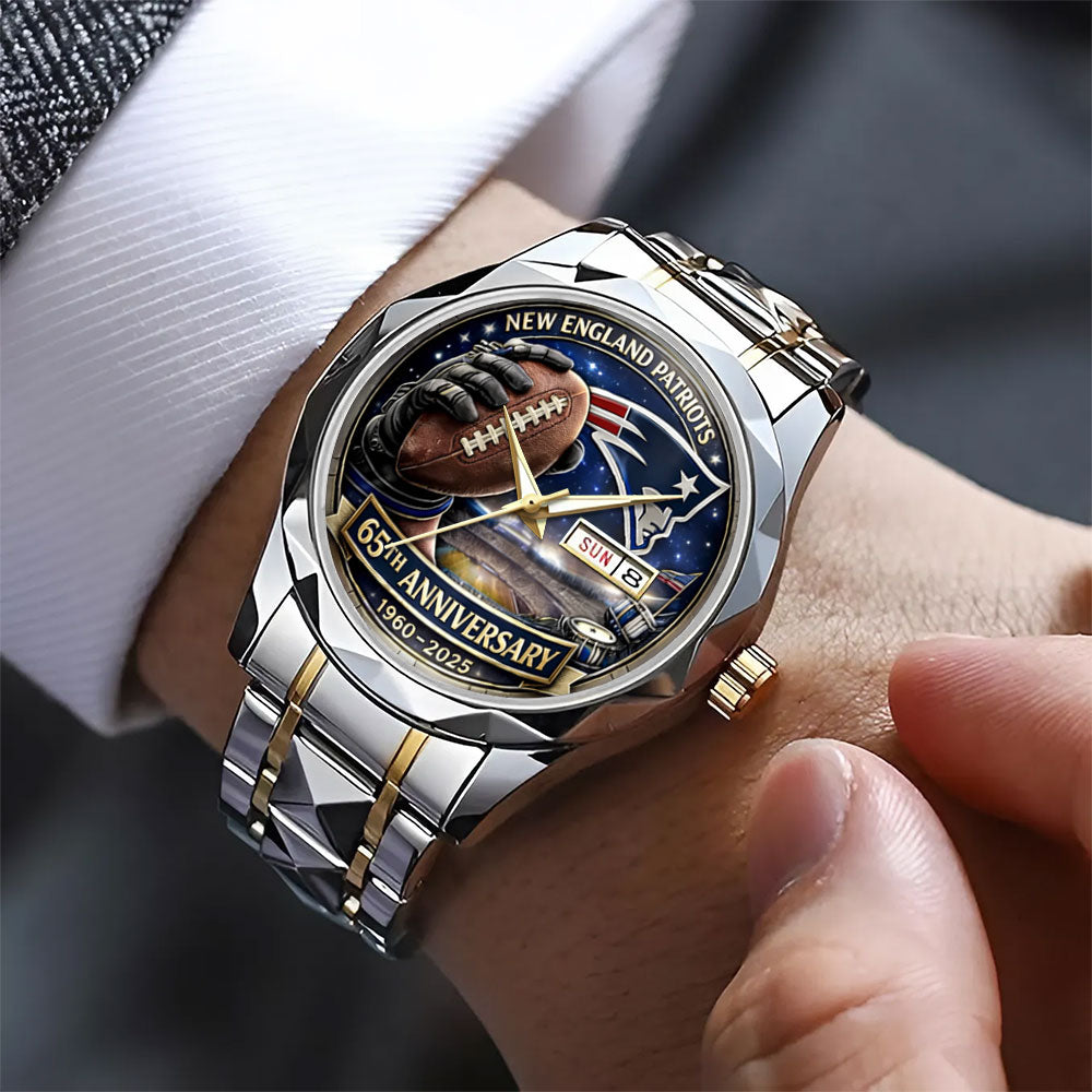New England Patriots 65th Anniversary Alloy Luxury Quartz Watch - MAITM14513