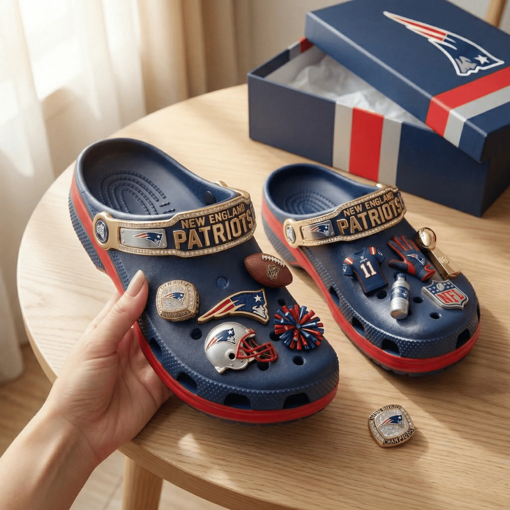 New England Patriots AFC Champion Croc Charms