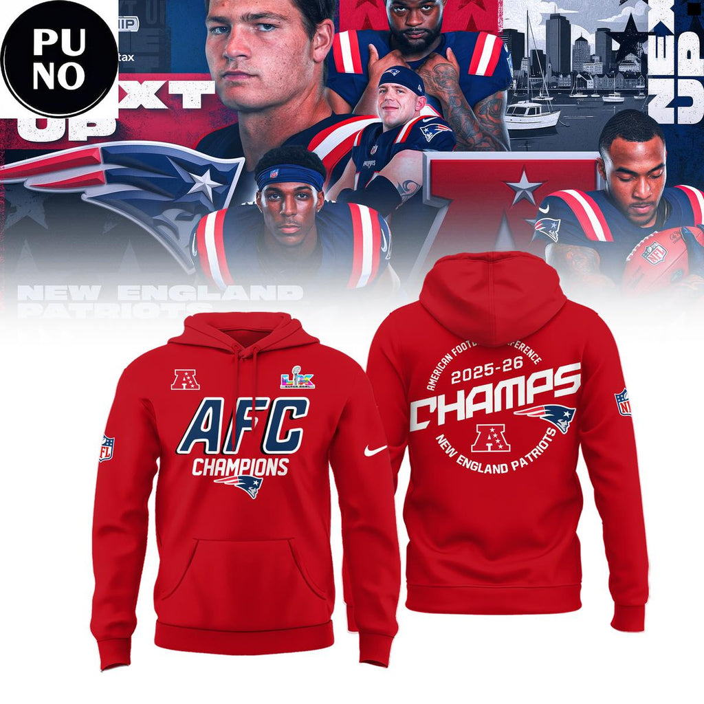New England Patriots AFC Champions 25-26 Hoodie Shirt