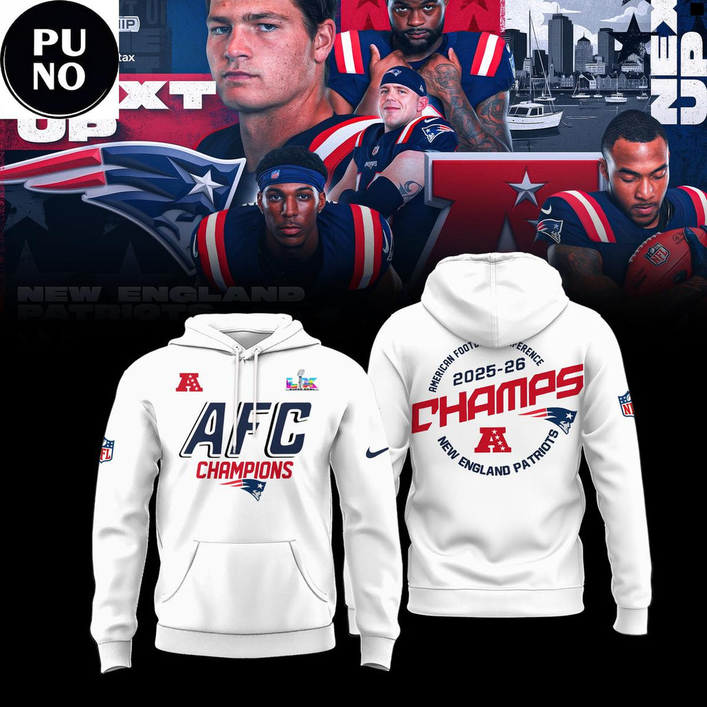 New England Patriots AFC Champions 25-26 Hoodie Shirt