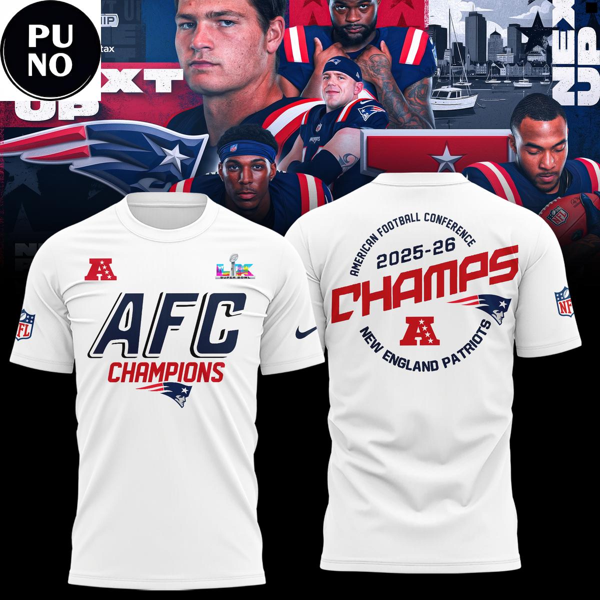 New England Patriots AFC Champions 25-26 Hoodie Shirt