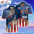 New England Patriots Aloha Shirt – Fireworks And Leopard Print