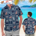 New England Patriots American Spirit Patchwork Hawaiian Shirt