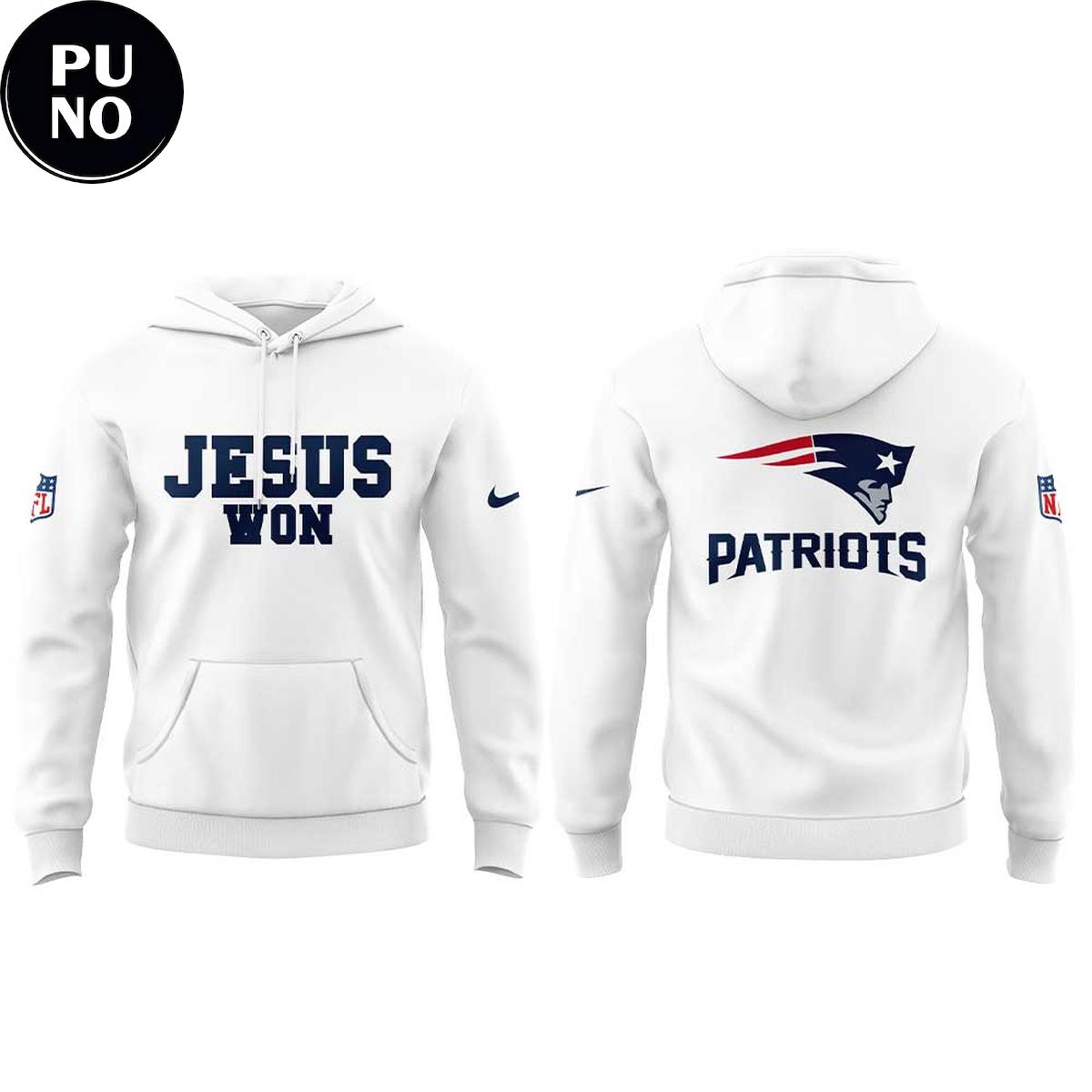 New England Patriots Jesus Won 2026 Hoodie T-Shirt