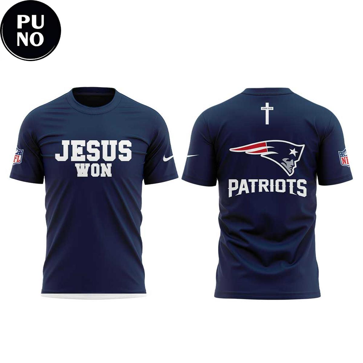 New England Patriots Jesus Won 2026 Hoodie T-Shirt