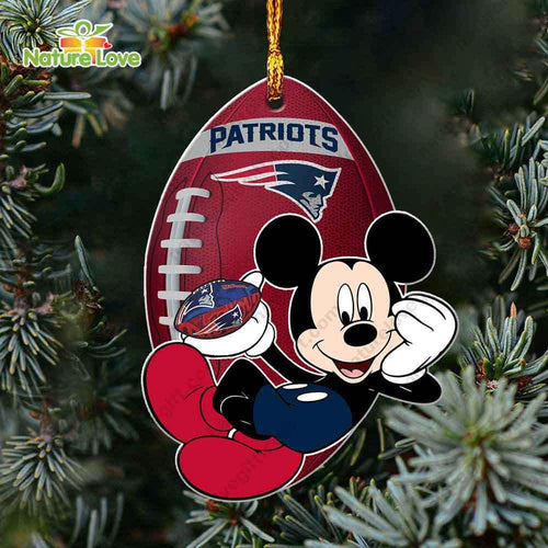 New England Patriots Mickey Mouse Ornament Disney Christmas Decorations