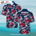 New England Patriots Sunset Beach Scene Button-Up Shirt