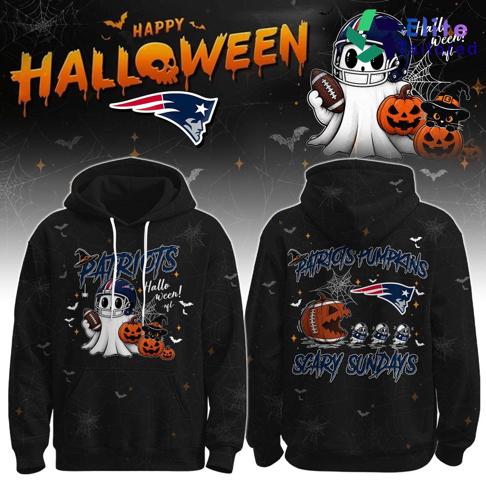 New England Patriots x Halloween 2026 Black Pullover Hoodie