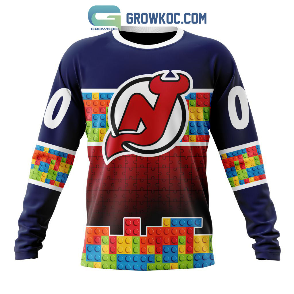 New Jersey Devils NHL Special Autism Awareness Design Hoodie T Shirt