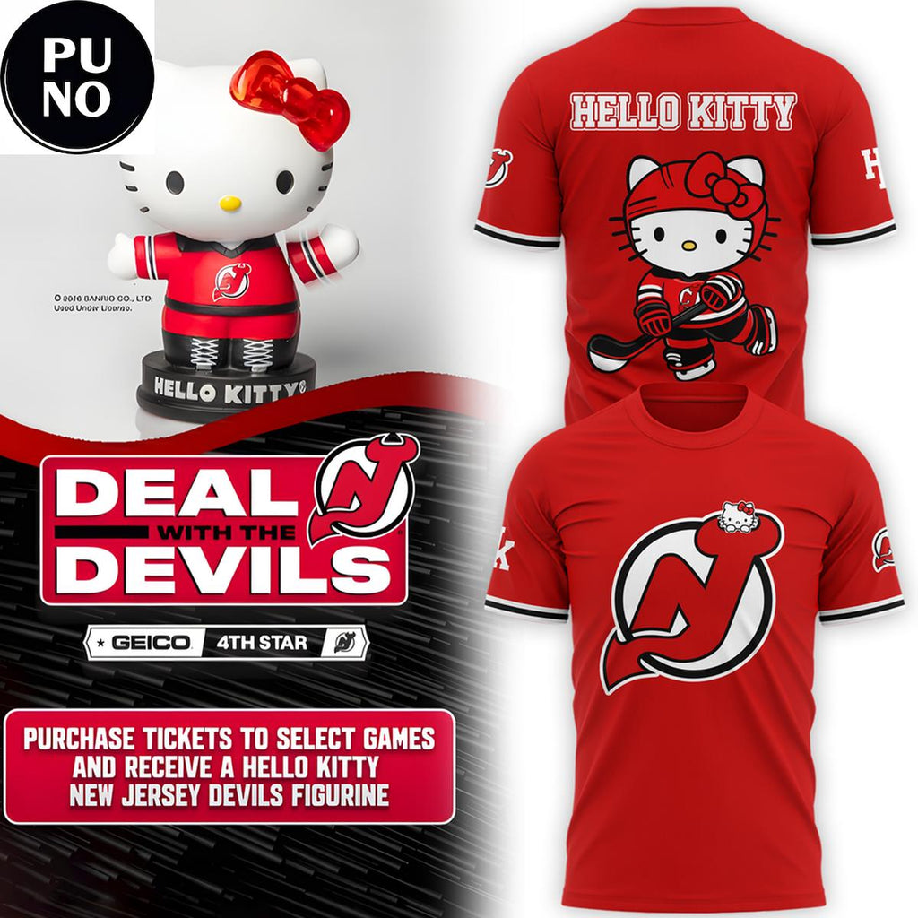 New Jersey Devils x Hello Kitty Night 2026 Hoodie T-Shirt